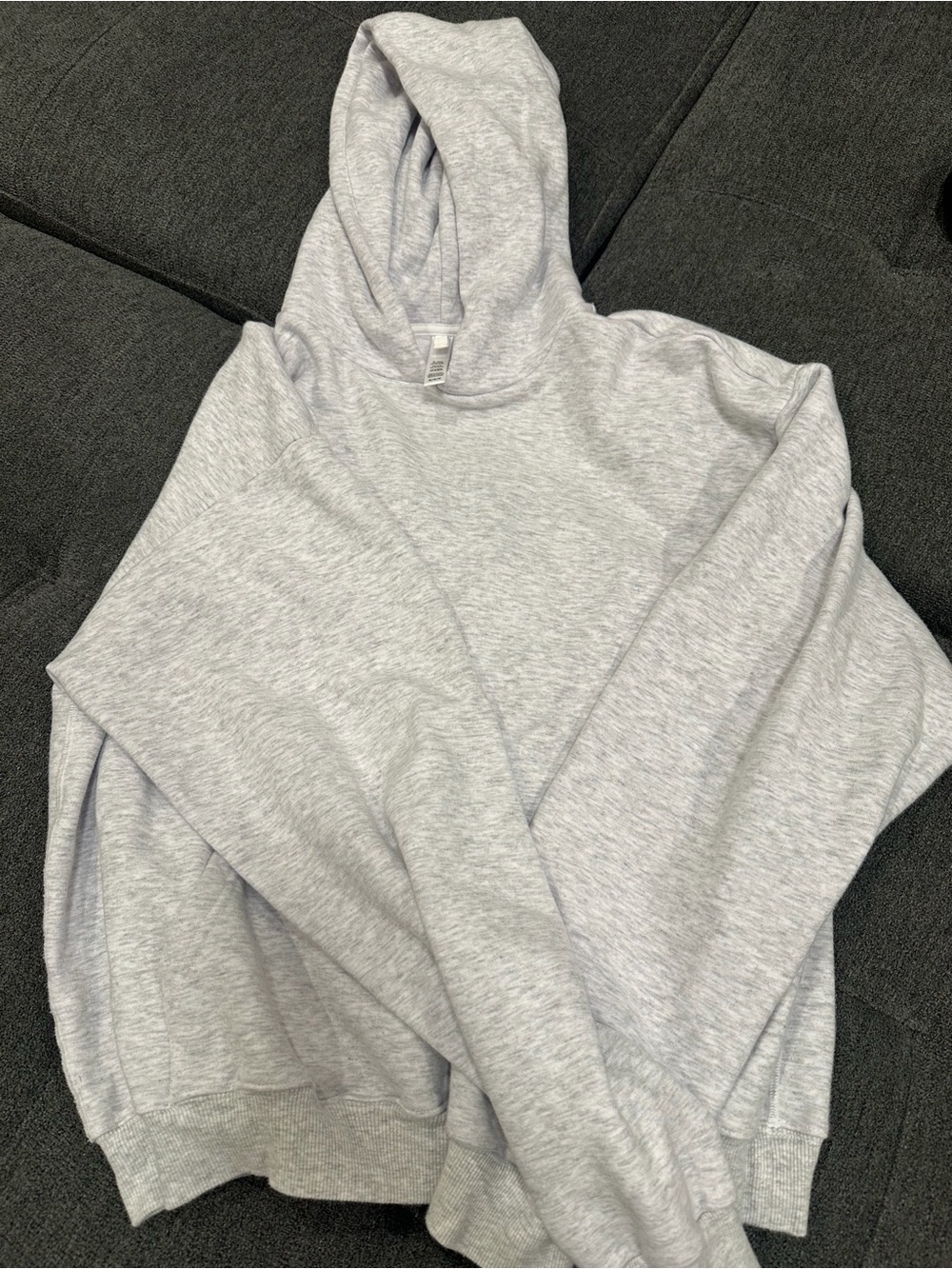 SKIMS Light Gray Hooded Sweatshirt